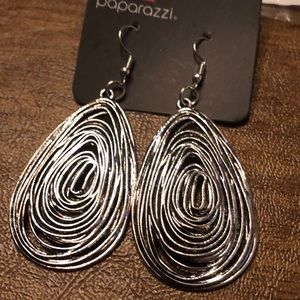 Silver Artistic Fish Hook Earrings